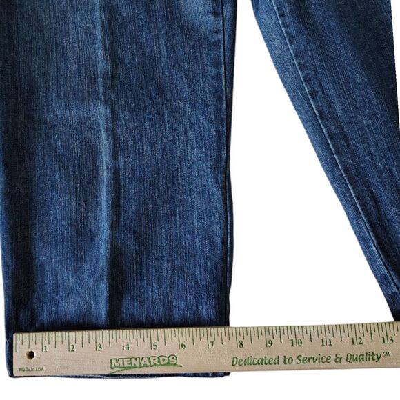 Liz Claiborne Audra Straight Leg Denim Capri Jeans High-rise Size 12 Women's - Picture 7 of 9